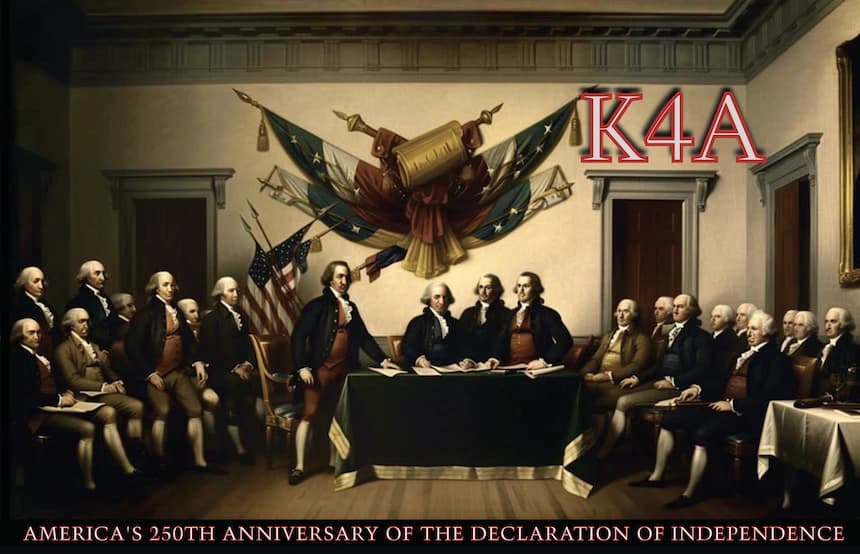 K4A Donor-Free QSL Card
